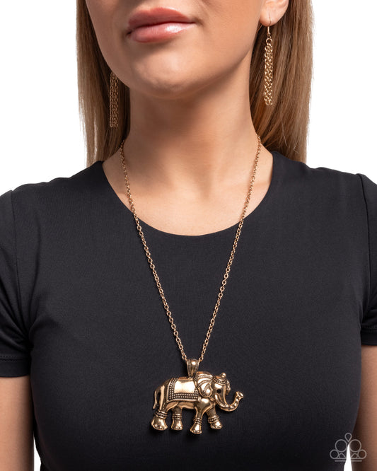 Elaborate Elephant - Gold