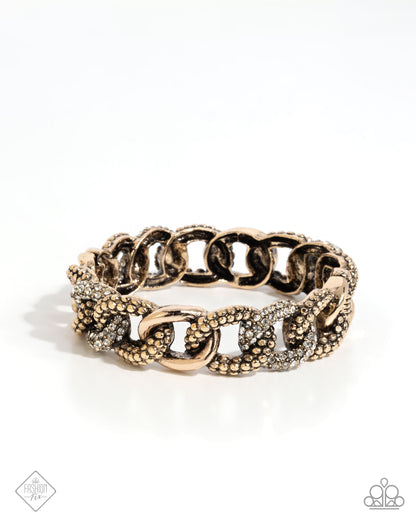 Paparazzi Assertive Austerity - Gold bracelet